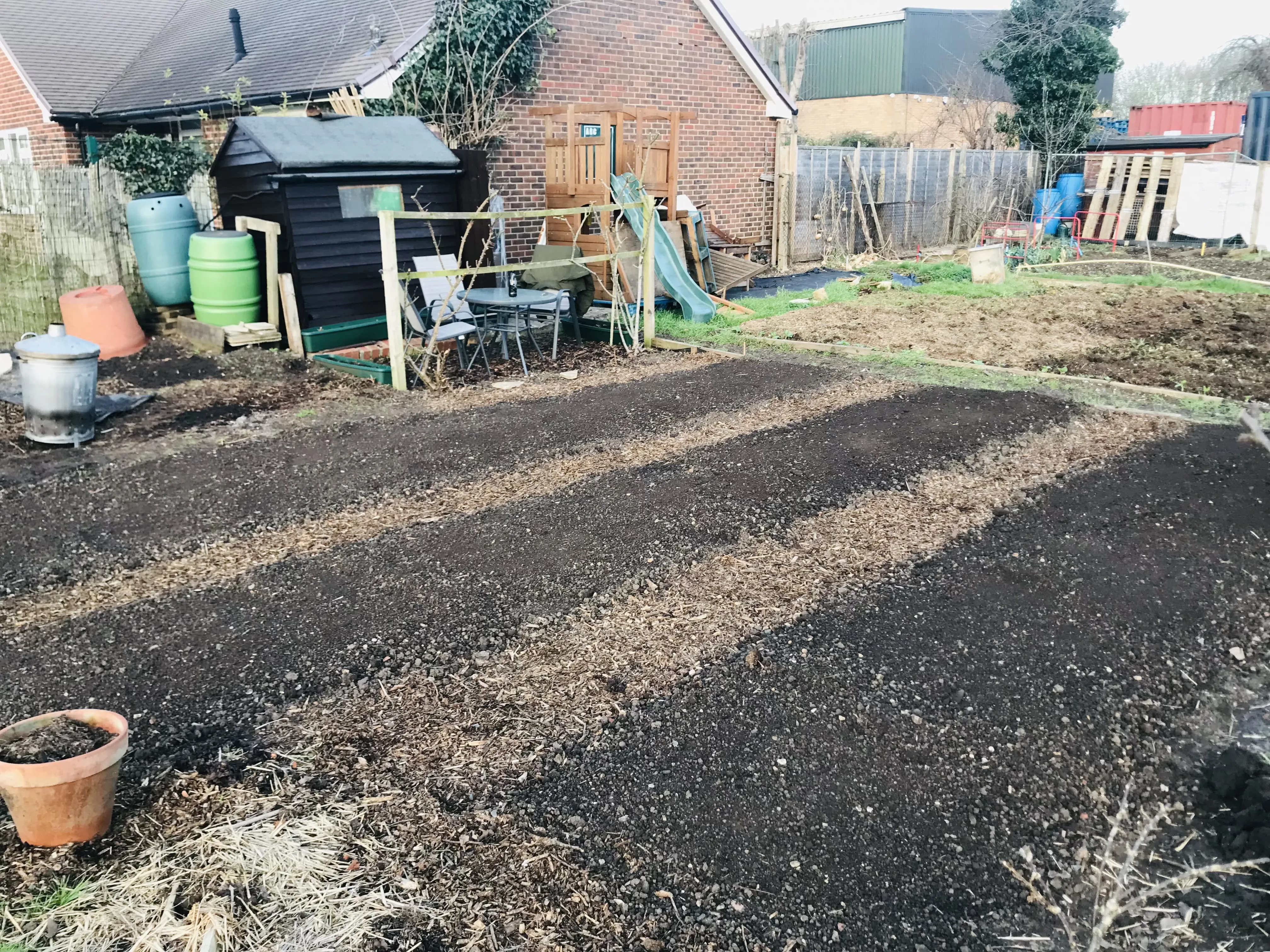 4 foot wide allotment beds double dug.
